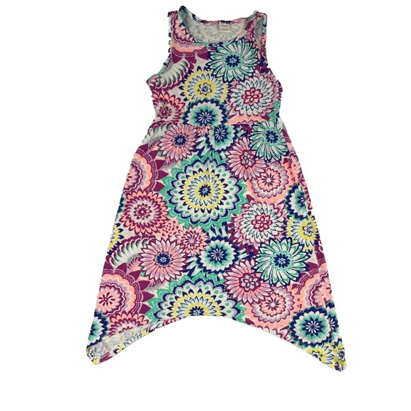 Gymboree‎ Girls Sleeveless Tank Dress, Multi Color Flowers, Size M 7/8 - Picture 1 of 5